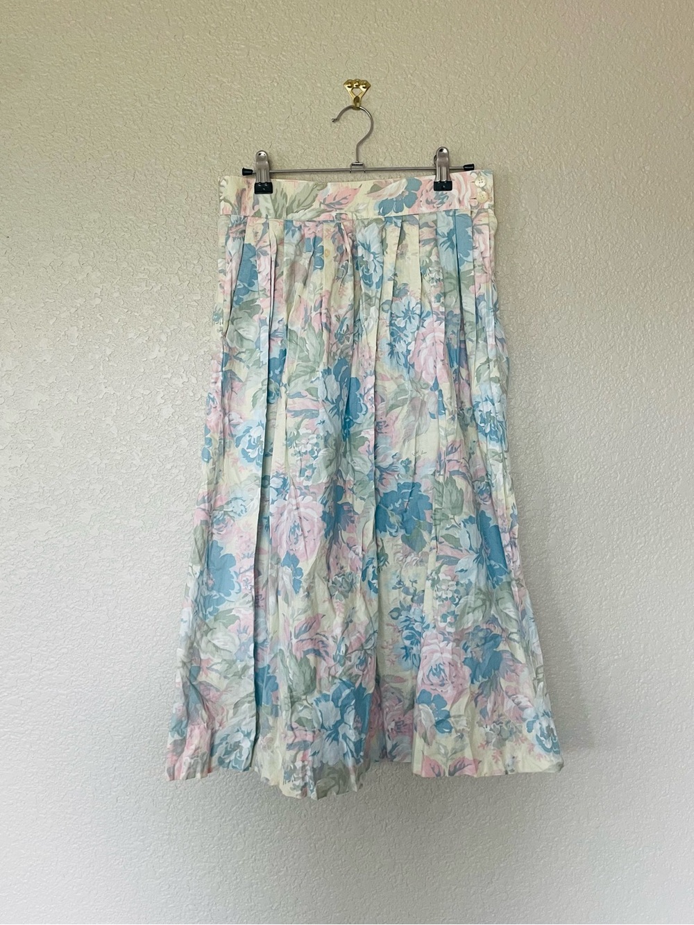 Vintage Floral Midi Skirt